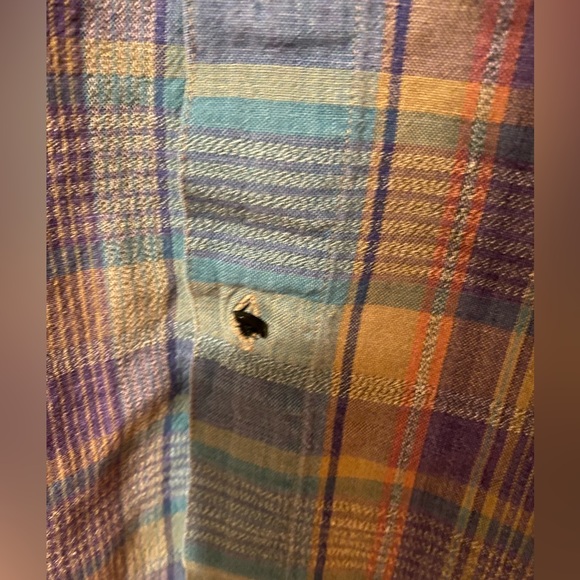 Loafer’s Plaid Button Up - Size 2X Big - Blue, Purple, Jewel Tones - Picture 4 of 8